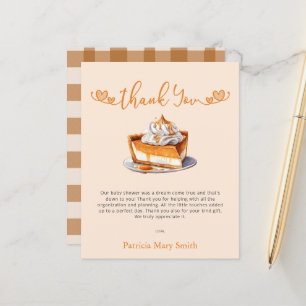 Budget Cutie Pie Baby shower Bedankt Card