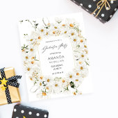 Budget Daisy White Floral Gradual Party Flyer