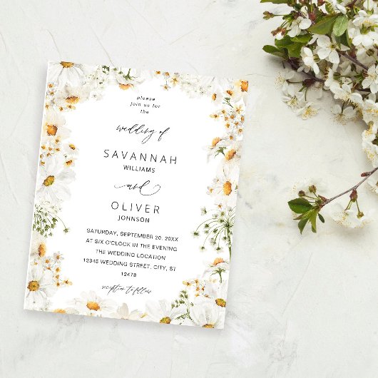 Budget Daisy Witte Bloemen Flyer