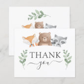 Budget Dank u Baby shower Woodland Greenery (Voorkant / Achterkant)