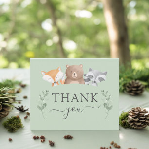 Budget Dank u Baby shower Woodland Greenery