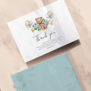 Budget Dank u Beer Baby shower Woodland Notitiekaartje