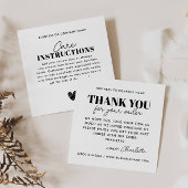 Budget Dank u Hartverzorging Instructie Business Vierkante Visitekaartje