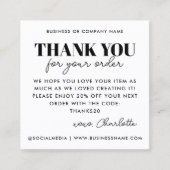 Budget Dank u Hartverzorging Instructie Business Vierkante Visitekaartje (Voorkant)