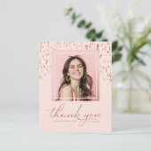 Budget Dank u Kaart Confetti Afstuderen Foto (Staand voorkant)