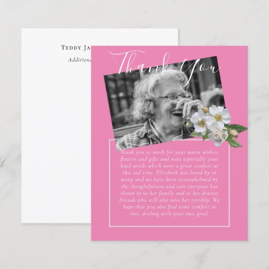 BUDGET Dankjewel Funeralie Herdenkingsdienst Overl (Voorkant / Achterkant)