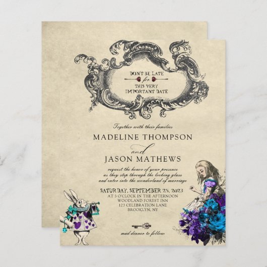 BUDGET  Dark Alice in Wonderland Bruiloft (Voorkant / Achterkant)