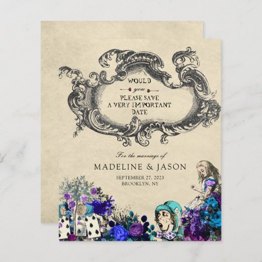 BUDGET  Dark Alice in Wonderland Bruiloft (Voorkant / Achterkant)