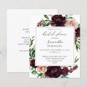 Budget Dark Burgundy & Pink Floral Vrijgezellenfee