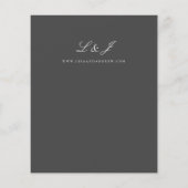 Budget Dark Gray Calligraphy Wedding Flyer (Achterkant)