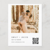 Budget De bruiloft van foto QR code Minimalist (Achterkant)