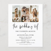 Budget De bruiloft van foto QR code Minimalist (Voorkant)