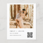 Budget De bruiloft van minimalistische QR-code (Achterkant)