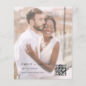 Budget De bruiloft van minimalistische QR-code (Achterkant)