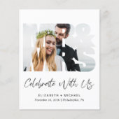 Budget de heer Mrs Wedding Photo Reception Invitat (Voorkant)