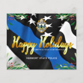 Budget de la police carte de Noël drapeau bleu (Devant)