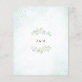 Budget Delicate Floral Wedding Uitnodiging Flyer (Achterkant)