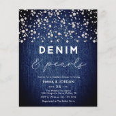 BUDGET Denim Diamonds Parels Blauw Paar Douche Flyer (Voorkant)