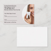 Budget des cartes de rendez-vous des dentistes mod (Devant / Derrière)