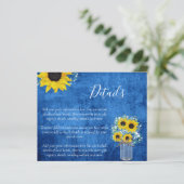 BUDGET Details Bijlage Rustieke Zonnebloem Bruilof (Staand voorkant)