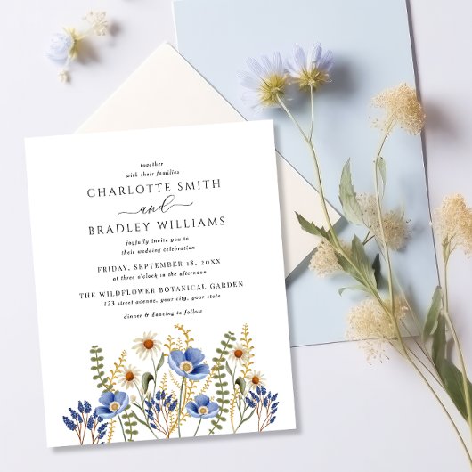 Budget Deusty Blue Wildflower Weddenation