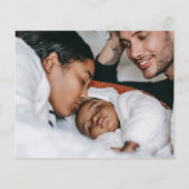 Budget Deux photos Carte de vacances vertes et joy (Dos)