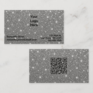Budget Diamond Sparkly QR-code Visitekaartje