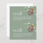 Budget Diaper Koe Raffle Greenery Kaart 2 in 1 (Voorkant / Achterkant)