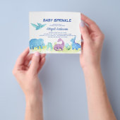 Budget Dinosaur Baby Sprinkle Cute Invitation Flyer (Hand)