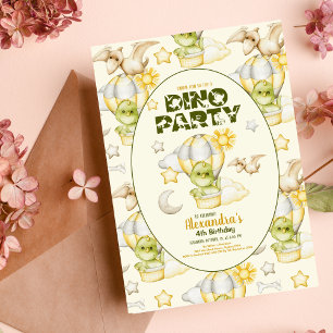 Budget Dinosaurus Thema Baby shower Flyer