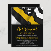 Budget Dispatcher Thin Gold Line Flag Retirement (Voorkant / Achterkant)