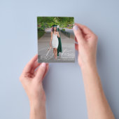 Budget Doctor Elegant Foto Afstuderen Aankondiging Flyer (Hand)