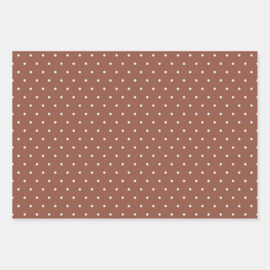 BUDGET Donkere Terracotta Monochrome Trouw Inpakpapier Vel (Voorkant 3)