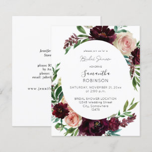 Budget Donkerrood en Roze Bloemen Bruidsdouche