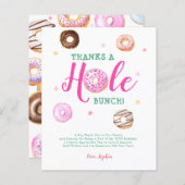 BUDGET Donuts Bedankt a Hole Bunch Foto Dank u (Voorkant / Achterkant)