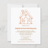 Budget Doodle Kerststol Huis Decoratie uitnodiging (Voorkant)