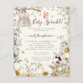 Budget Dress Girl Baby Sprinkle Uitnodiging (Voorkant)