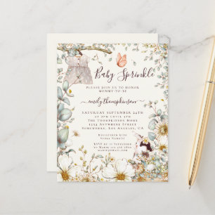 Budget Dress Girl Baby Sprinkle Uitnodiging