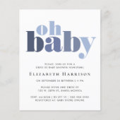 Budget Drive by Baby Boy Shower Blue Invitation (Voorkant)