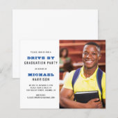 Budget Drive by Graduation Party Photo Invitation (Voorkant / Achterkant)