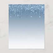 Budget Driving Glitter Blue Wedding Uitnodiging (Achterkant)