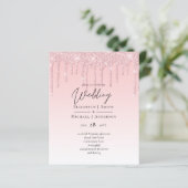 BUDGET Druppelende Roze Glitter Bruiloft (Staand voorkant)