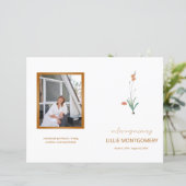 Budget du programme funéraire floral de 4 pages (Debout devant)