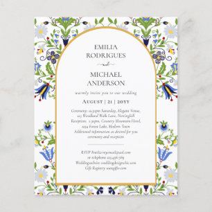 BUDGET Dubbelzijdige TWEETALIGE Trouw Huwelijk Fol Flyer