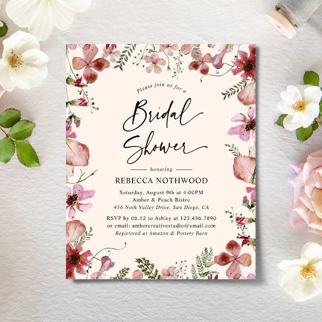 Budget Dusky Pink Flora Bridal Shower (Creator heeft geüpload)