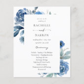Budget Dusty Blue & Blue Floral Wedding Ceremony (Voorkant)