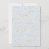 Budget Dusty Blue Floral Gradual Party Kaart (Achterkant)