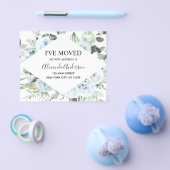 Budget Dusty Blue Floral Moving Announge Flyer (Enkel)
