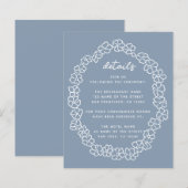 Budget Dusty Blue Floral Wreath Wedding Details (Voorkant / Achterkant)