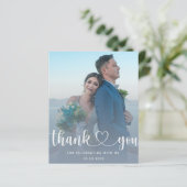 Budget Dusty Blue & Foto Dank u Bruiloft (Staand voorkant)